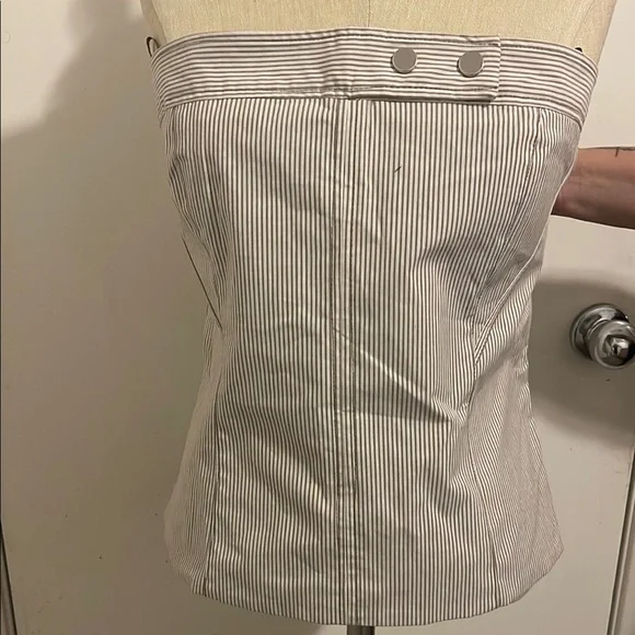 NWT Zara Striped Strapless Top - Picture 2 of 6